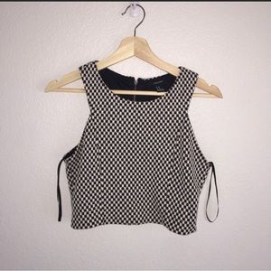 F21 checkered crop top